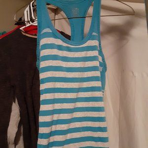 Blue and Grey Stripped Tank Top